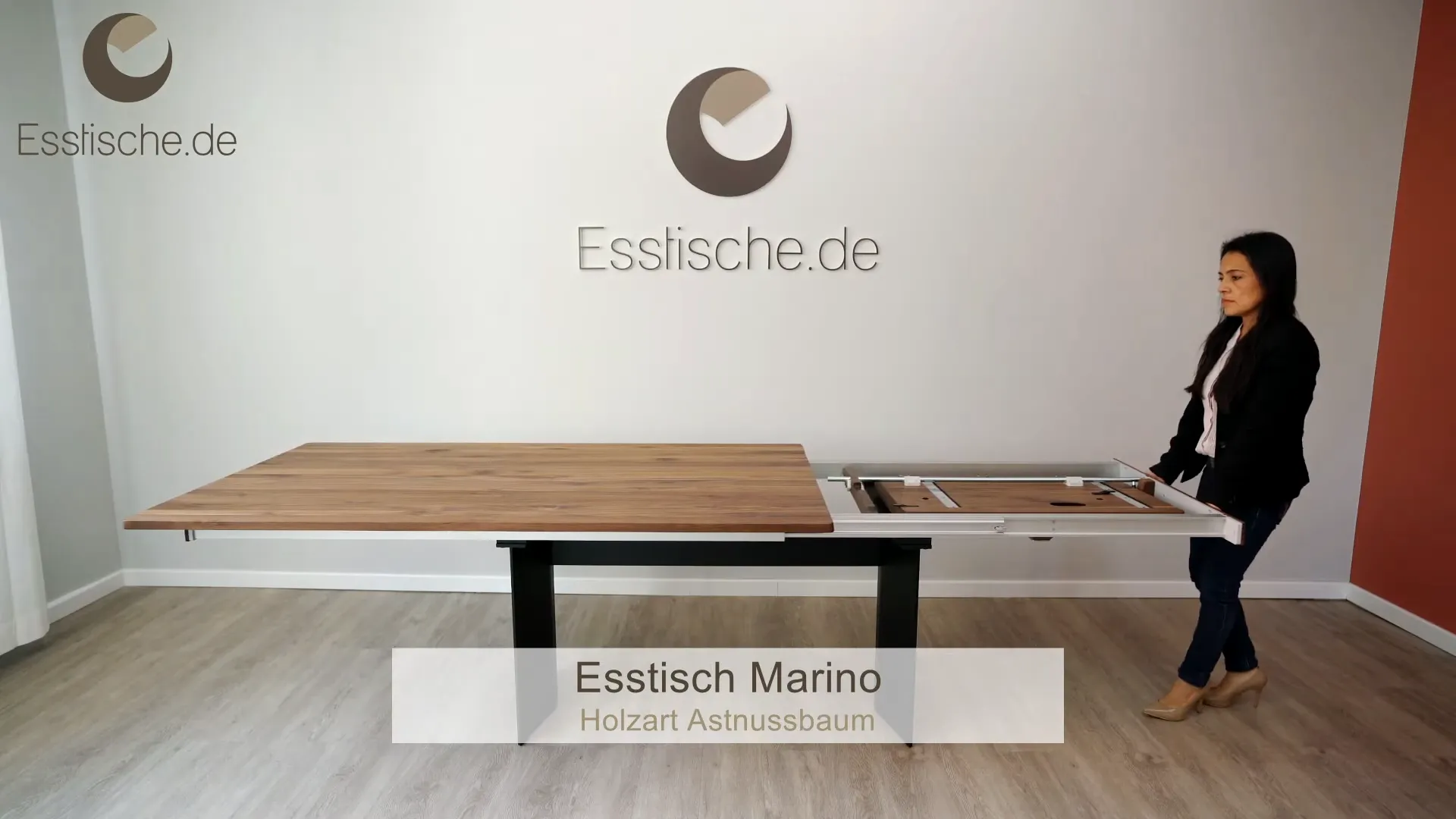 Esstisch mit Metallwangen ausziehbar (Synchronauszug) - Morino Esstisch mit Metallwangen ausziehbar (Synchronauszug) - Morino