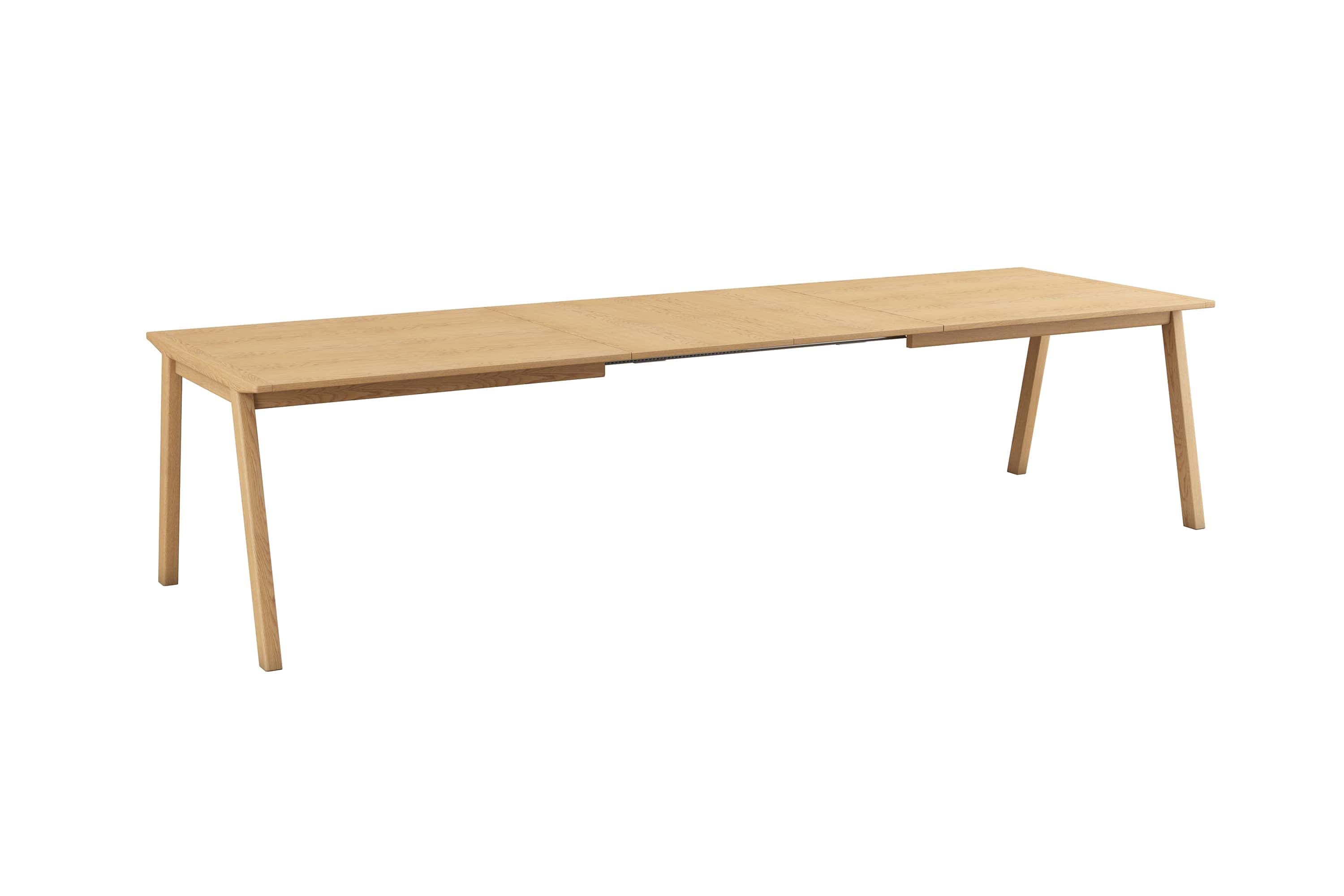 Ausziehbarer Esstisch Eiche - Schräge Tischbeine - Hobro