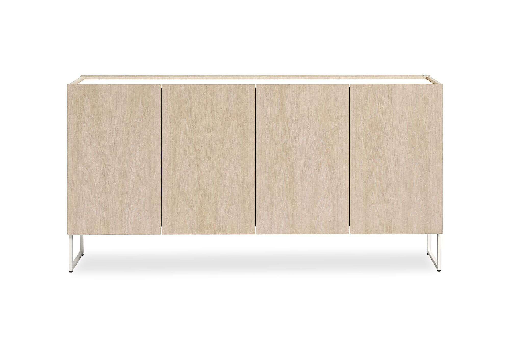 Sideboard Eiche weiss geoelt 4 tuerig - Sideboard Farum