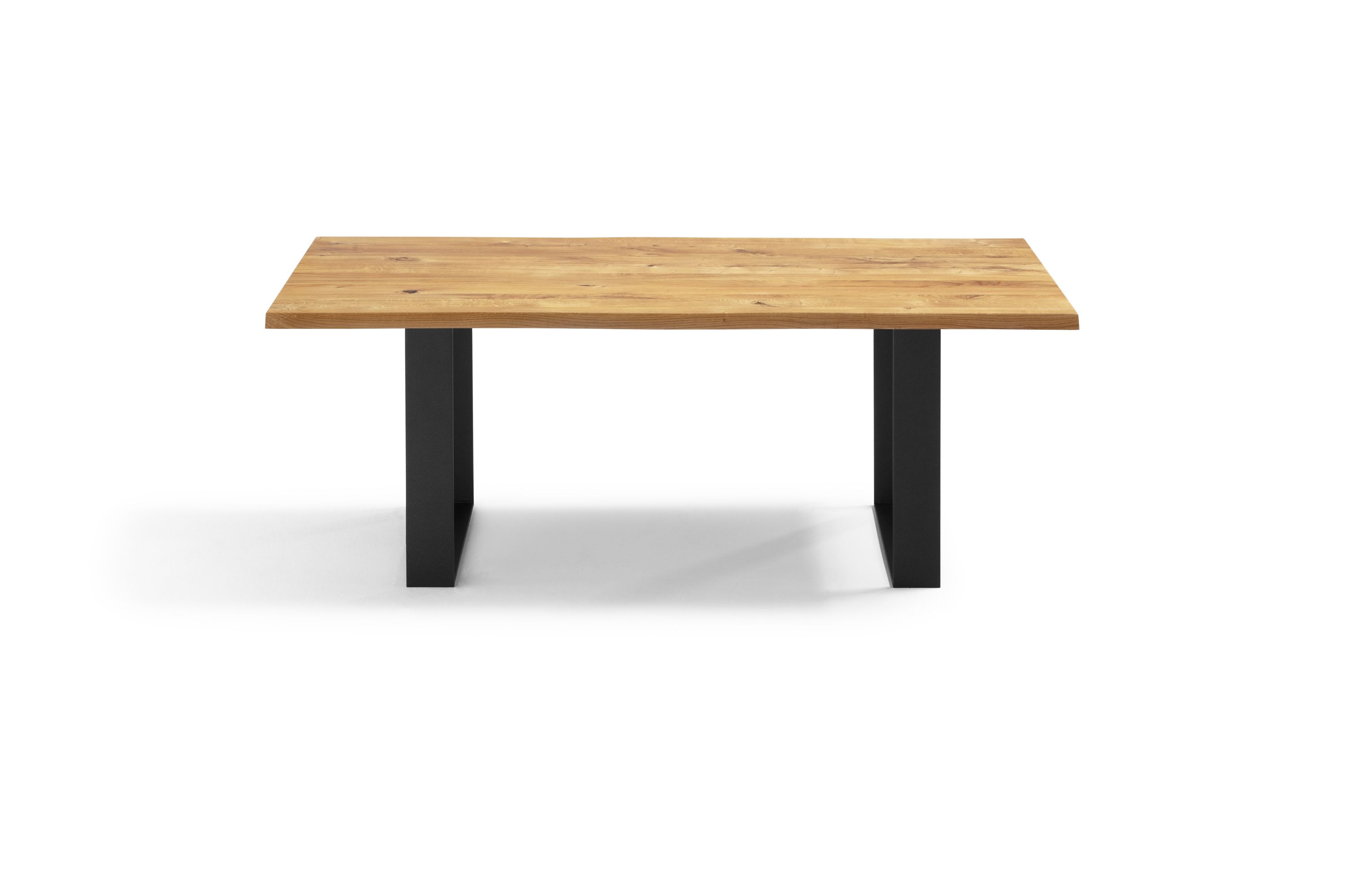 Kufentisch mit Asteiche / Wildeiche Tischplatte - Esstisch Trieste Holz