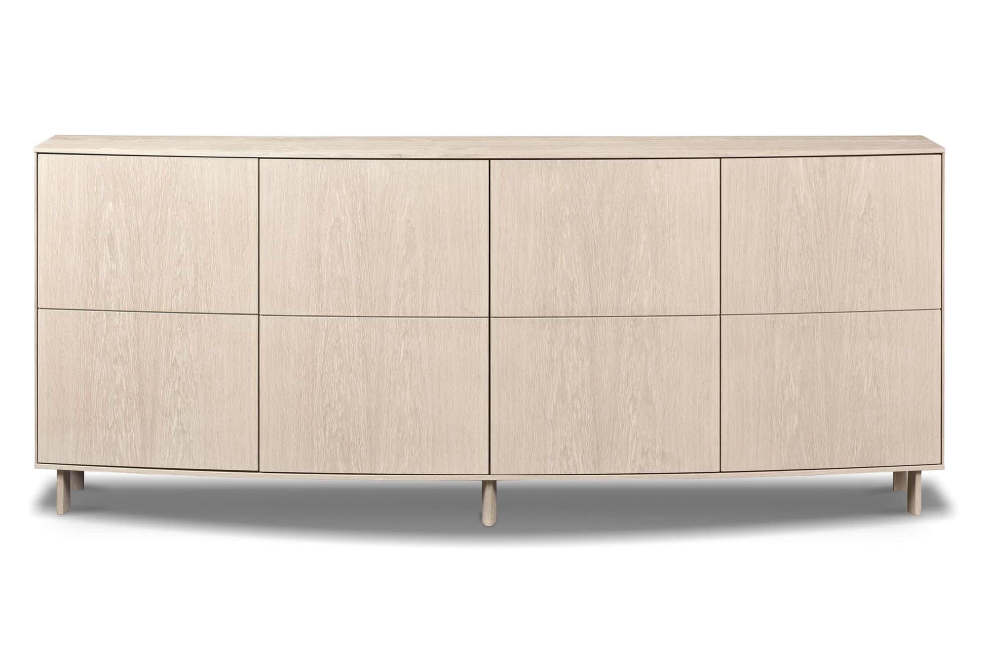 Sideboard Esszimmer Eiche weiss geölt und leicht gebogen - Sideboard Farum 2 Sideboard Esszimmer Eiche weiss geölt und leicht gebogen - Sideboard Farum 2