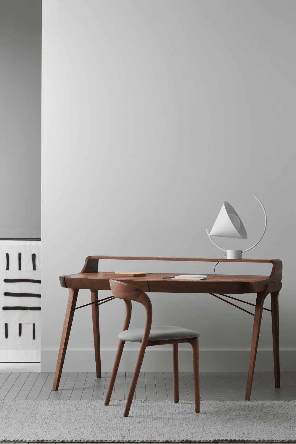 Holzstuhl Design Nussbaum mit gepolsterter Sitzfläche - Neva light