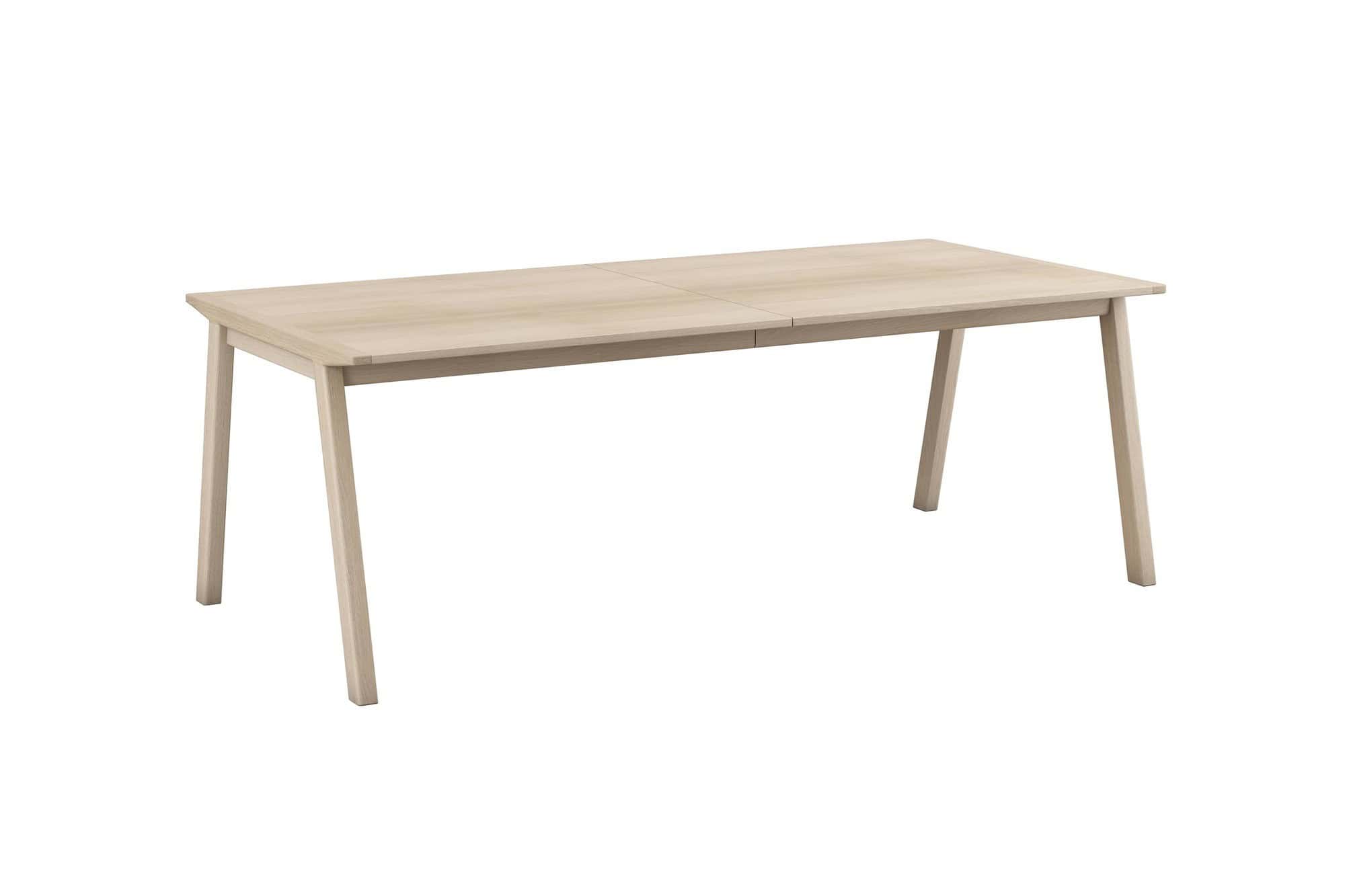 Esstisch ausziehbar Eiche weiss - Schräge Tischbeine - Hobro