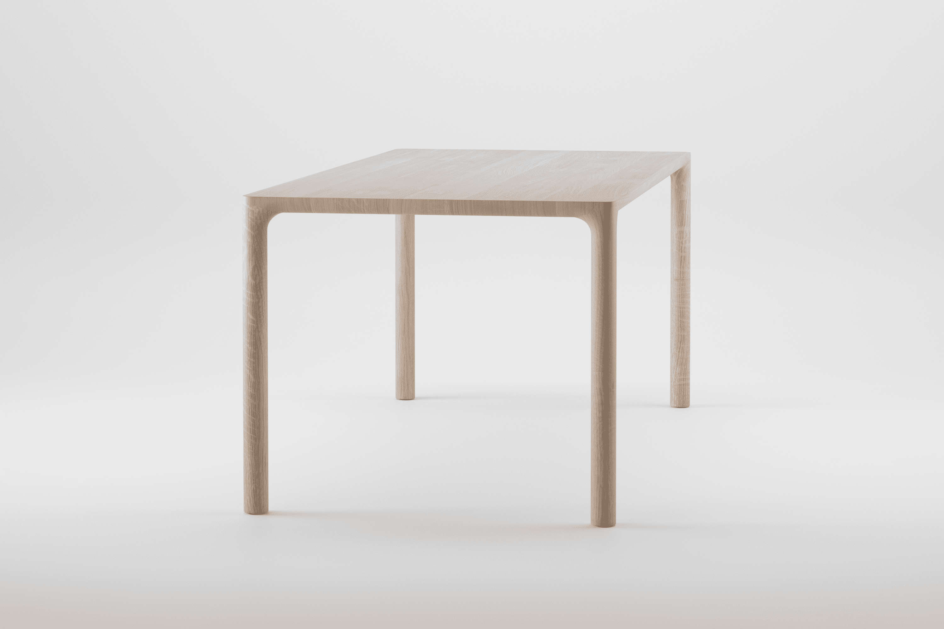 Massivholztisch mit runden Tischbeinen - Jean